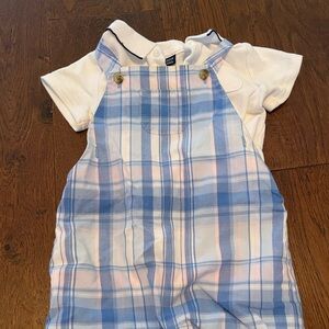 Janie and Jack overalls and polo